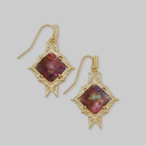 KENDRA SCOTT Mauve Abalone Cass Drop Earrings